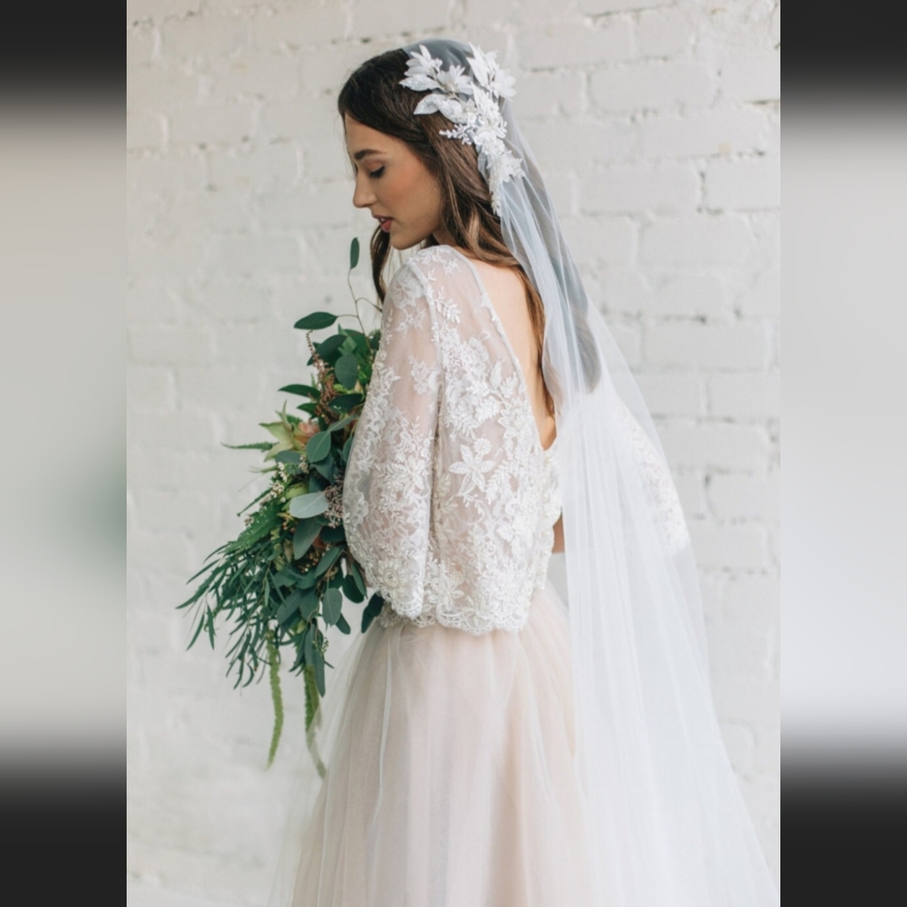 Ivory Juliet Cap Wedding Veil - 85"